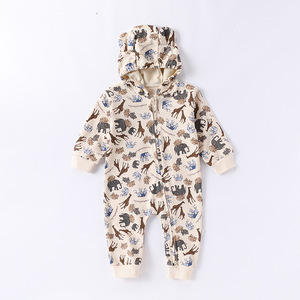 Autunno/inverno tuta <span class=keywords><strong>con</strong></span> cerniera neonato <span class=keywords><strong>con</strong></span> cappuccio felpa a maglia carina <span class=keywords><strong>con</strong></span> motivo animale per ragazzi e ragazze stile europa - Product Image 1