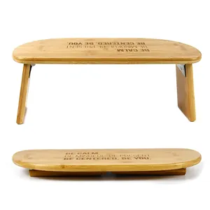 Бамбуковый стул для йоги с логотипом на заказ, Сгибаемая скамейка для медитации, Складное Сиденье для мышления, Бамбуковая скамейка для медитации, деревянные колени