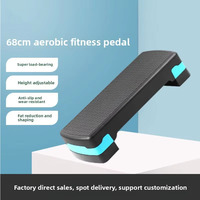 Plataforma de Step Ajustable Antideslizante para Aeróbicos, Pedal Multifuncional para Ejercicios en Casa