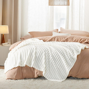 Siêu Mềm Dày Tùy Chỉnh In Ảnh Cao Cấp Trắng Thăng Hoa Kỹ Thuật Số Chuyển Trống Chồn Sherpa Lông Cừu Fluffy Ném Chăn - Product Image 5