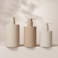 Flacon cosmétique biodégradable en PET de luxe 230ml 300ml 380ml, flacon rond plat pour savon liquide, shampoing, lotion