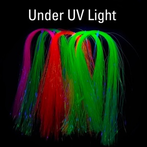 1/50 "UV Ice Wing flashabou Streamer Pike cá hồi bay buộc Chất liệu vàng xanh xanh cam bán buôn bay buộc chất liệu - Product Image 5