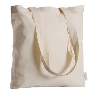 Borsa Shopping in Cotone Sonia Made in Italy con Manici Lunghi, Grande Formato, Colore Ecru, per la Spesa - Product Image 1