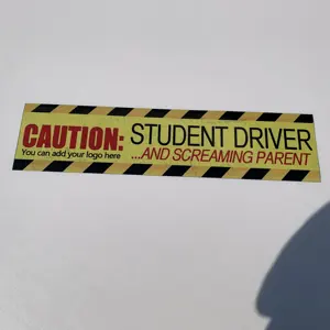 Custom reflective magnetic sticker student driver car magnet