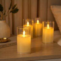 Bougies Pilier LED Scintillantes Sans Flamme Ambre en Gros, Fonctionnant sur Piles, Lumière Chaude pour Décoration Maison, Mariage, Fête