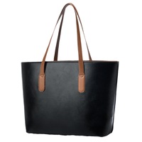 Sac fourre-tout pour femme grande capacité couleur café avec fermeture éclair style minimaliste usage quotidien forme carrée horizontale chaînes printemps