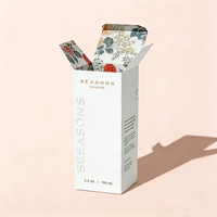 CMYK-Druck Recycelbare Faltkartonschachtel für Hautpflegeprodukte Papierverpackung für 100 ml Flasche mit Prägung