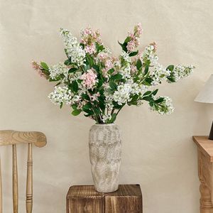 Fleurs artificielles Yasunobu en soie, lilas blanc et rose, pour décoration de mariage et de la maison - Product Image 1