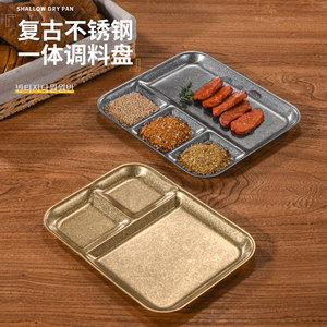 Vassoio per Salse e Condimenti Integrato in Acciaio Inox 304, Design Retrò Coreano, per Barbecue - Product Image 4