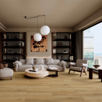 Suelo Vinílico LVT Ecológico e Impermeable, Diseño de Madera, Sistema de Click, Grosor de 2mm/4mm, Diseño Moderno para Interiores, Escuelas, Cocinas, Dormitorios