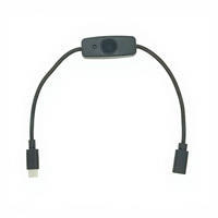 Cable de Extensión USB Tipo C Macho a Hembra con Interruptor de Encendido/Apagado, PVC y Cobre Puro, para Raspberry Pi, Lámpara, Ventilador, Computadora