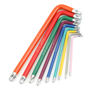 Meilleures ventes 2023, jeu de clés <span class=keywords><strong>Torx</strong></span> électrophorétiques colorées en CR-V, 9 pièces, clé Allen, clé à douille extra longue, bras court, métrique, OEM, bricolage - Product Image 1
