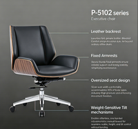 Chaise de bureau de direction ergonomique moderne de luxe, mobilier commercial, confort, cuir classique, chaise pivotante de bureau pour patron