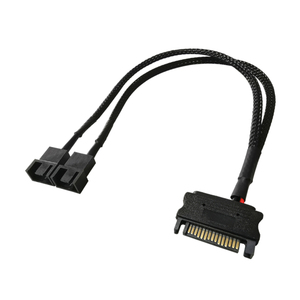 Cable de conexión SATA HUB de 15 pines a 2 puertos, 3 o 4 pines, ventilador de CPU, funda de ordenador, conector adaptador de ventilador de <span class=keywords><strong>PC</strong></span>, 30cm - Product Image 1