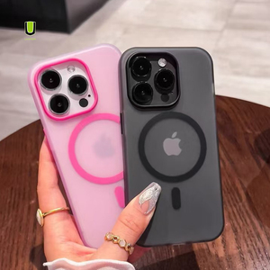 Ốp điện thoại <span class=keywords><strong>TPU</strong></span> mờ nhám chất lượng cao, trong suốt 2.0mm, có nam châm, dành cho <span class=keywords><strong>Samsung</strong></span> S24 Ultra và iPhone 13, 15, 16, 17 Pro - Product Image 1