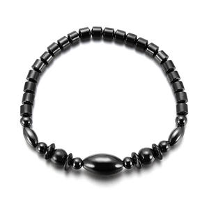 <span class=keywords><strong>Tobillera</strong></span> con cuentas para pérdida de peso, pulsera de tobillo con cuentas adelgazantes, hematita, piedra magnética, negra, personalizada, clásica, hecha a mano, CN;ZHE - Product Image 2