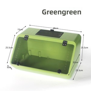 Aquarium transparent pour tortues avec rampe, terrarium amphibie pour reptiles, facile à vidanger et anti-évasion pour tortues aquatiques et petits animaux - Product Image 6