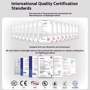 Specchio da Bagno LED Quadrato Moderno, Montaggio a Parete, Antiappannamento, Specchio Intelligente con Schermo Touch, Illuminato, per Bagno, Certificato IP44, Garanzia 2 Anni - Product Image 5