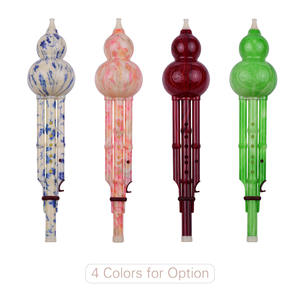 <span class=keywords><strong>Flauta</strong></span> de Calabaza <span class=keywords><strong>Hulusi</strong></span> en Do de 2 Tonos, Instrumento Tradicional Chino con Estuche de Transporte con Nudo Chino - Product Image 3