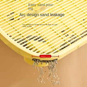 <strong>Cat</strong> Household Double Layer Eco-friendly <strong>Plastic</strong> Anti-take-out Anti-splash Sand Control Square Litter Mat Foot <strong>Cat</strong> Litter <strong>Boxes</strong> - Product Image 2