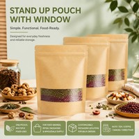 Sacs en papier kraft biodégradable OEM ODM à fermeture auto-adhésive de qualité alimentaire BOPA/CPP, emballage personnalisé pour le thé frais