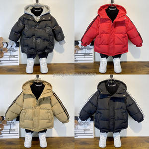 Veste d'hiver pour enfants en toile de coton remplie de plumes pour garçons, imperméable <span class=keywords><strong>et</strong></span> écologique, coupe-vent, imprimée d'animaux brodés - Product Image 5