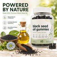 Gomitas de Aceite de Semillas Negras de Marca Privada para el Control de Peso, Gomitas Naturales de Aceite de Semillas Negras Sin Azúcar, Gomitas de Semillas de Nigella Sativa