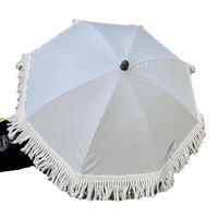 Parapluie de poussette automatique à trois plis élégant et mignon à motifs, indispensable, avec broderie d'ours, pour les promenades des mamans et les poussettes de bébé