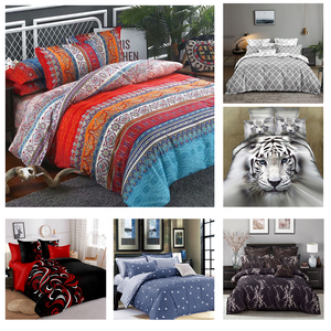 أطقم ألحفة ومفارش فاخرة بتصميم زهور للمنزل، قابلة للتخصيص حسب العينات وبطباعة نقوش مخصصة، خدمة OEM وODM - Product Image 3