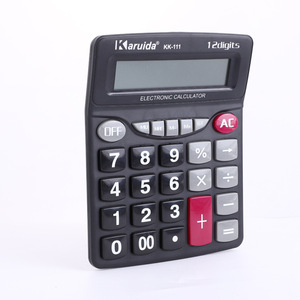 คารุยดา KK-111 เครื่องคิดเลขอิเล็กทรอนิกส์ 12 หลัก สีดำ เครื่องคิดเลขสำนักงานแบบตั้งโต๊ะ เครื่องคิดเลขทางการเงิน - Product Image 1
