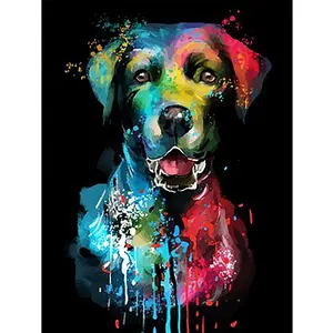 Custom Factory Wholesale Abstract Animal Painting Hand Made By Numbers Kits Diy Canvas Painting Art Oil By Numbers