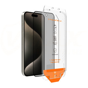 Protector de Pantalla de Vidrio Templado 2.5D Silkprint Privacy con Herramienta de Instalación Fácil, Compatible con Fundas para <span class=keywords><strong>iPhone</strong></span> 15 Pro - Product Image 1