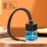 Vide 5ml 8ml 10ml 15ml noir bouchon en bois verre voiture désodorisant suspendu parfum bouteille diffuseur de parfum