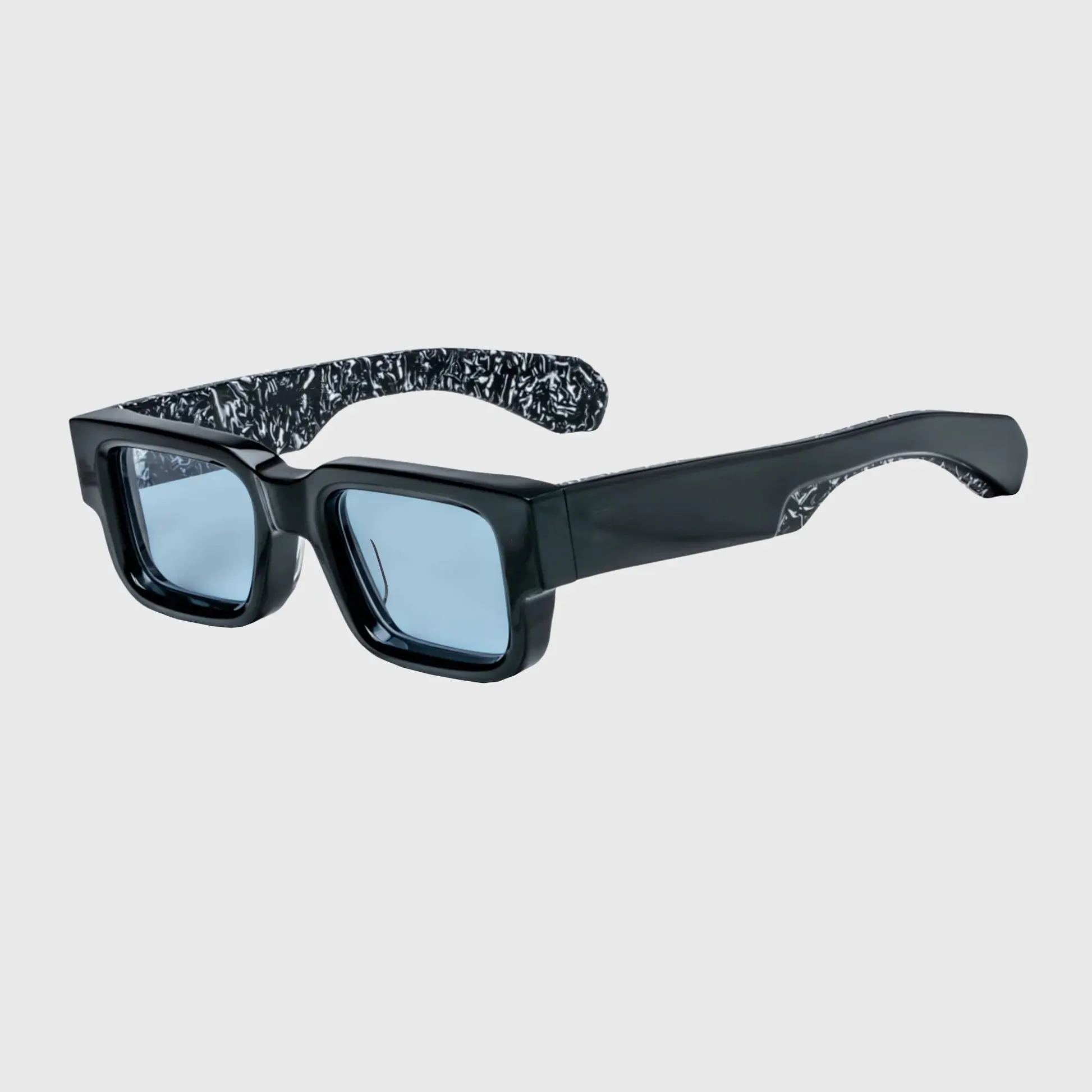 Lmamba Marke Designer High-End-Custom-Logo Mode-Sonnenbrillen dicke Quadratrahmen polarisierte Acetat-Sonnenbrille für Damen und Herren