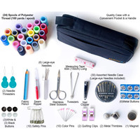 Kits de couture de bricolage multifonctions pour quilting à la main, couture et broderie emballés dans un sac pour la maison et les voyages