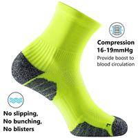 Chaussettes de compression sportives pour hommes, chaussettes de course en coton tricotées et rembourrées pour le sport, chaussettes de compression en coton pour adultes