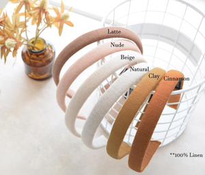 Solid Color <strong>Alice</strong> Linen <strong>Headband</strong> Comfortable and Adjustable - Product Image 5