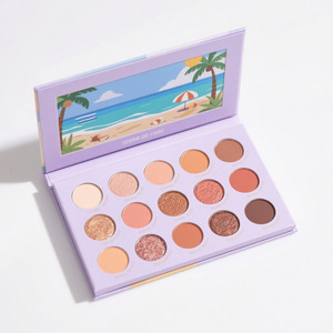 Vente en gros de palette de fards à paupières violets 15 couleurs tons bruns pour le maquillage des yeux chatoyant mat peau profonde - Product Image 3