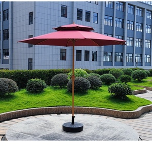 Paraguas de <span class=keywords><strong>patio</strong></span> en voladizo de hierro para exteriores con compensación de poste central para patios, cafés, jardines, hoteles, base no incluida - Product Image 2