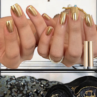Vendeeni personnalisé Nail Art tremper Liner Gel vernis doré argent effet miroir Designer Style bouteille prend en charge la marque privée