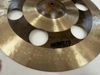 Cymbale de batterie professionnelle 16 pouces en bronze B20, série Gravity, perforée O-Zone, pour kit de batterie
