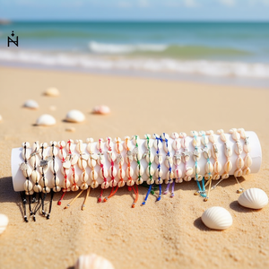 <b>Shell</b> <b>Bracelet</b> With 6 Stainless Steel Charms Pulsera Tubo 24pcs Fashion Charm <b>Bracelets</b> - Product Image 3