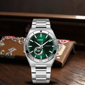 Relojes Automáticos para Hombre con Correa de Cadena Mecánica y Esfera Única de Acero Inoxidable - Product Image 4