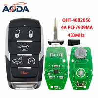 Llave Inteligente para Auto con Chip 4A de 433 MHz PCF7939MA, FCC ID OHT-4882056, para Camioneta Dodge Ram 1500 2019-2020