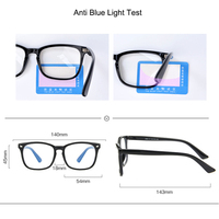 Lunettes carrées anti-lumière bleue tendance, logo personnalisé imprimé, lunettes anti-lumière bleue en PC pour unisexe, tous les visages
