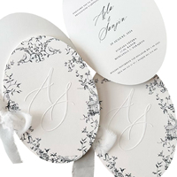 Carte d'invitation de mariage ou d'affaires haut de gamme en papier coton et carton, avec logo personnalisé, gaufrage 3D, impression typographique et offset, Modèle 465