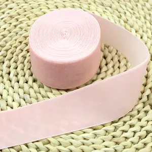 (5meters/lot) 40mm Flexible One-sided Flocking Tape For Home Textile Garment Handicraft Bow Material Velvet Tapes Ribbons