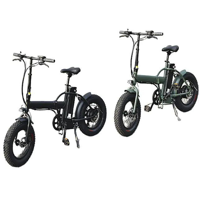 Custom 350W fold up beach cruiser ebike 16 inch fat tire folding road electric bike