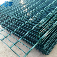 Clôture de sécurité domestique antivol en fer à double fil, revêtement en poudre vert RAL 6005, hauteur 6 pieds, longueur 2 m, GUANSHUN