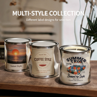 Bougie parfumée en céramique, métal et verre personnalisée de luxe, vente en gros, bougie d'aromathérapie pour la décoration de la maison et les coffrets cadeaux